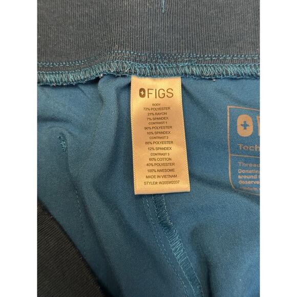 Figs Maua Jogger Scrub Pants ALPS BLUE Large - Picture 4 of 6